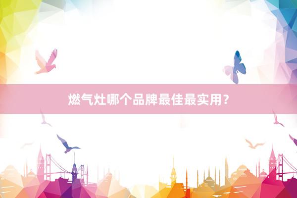 燃气灶哪个品牌最佳最实用？